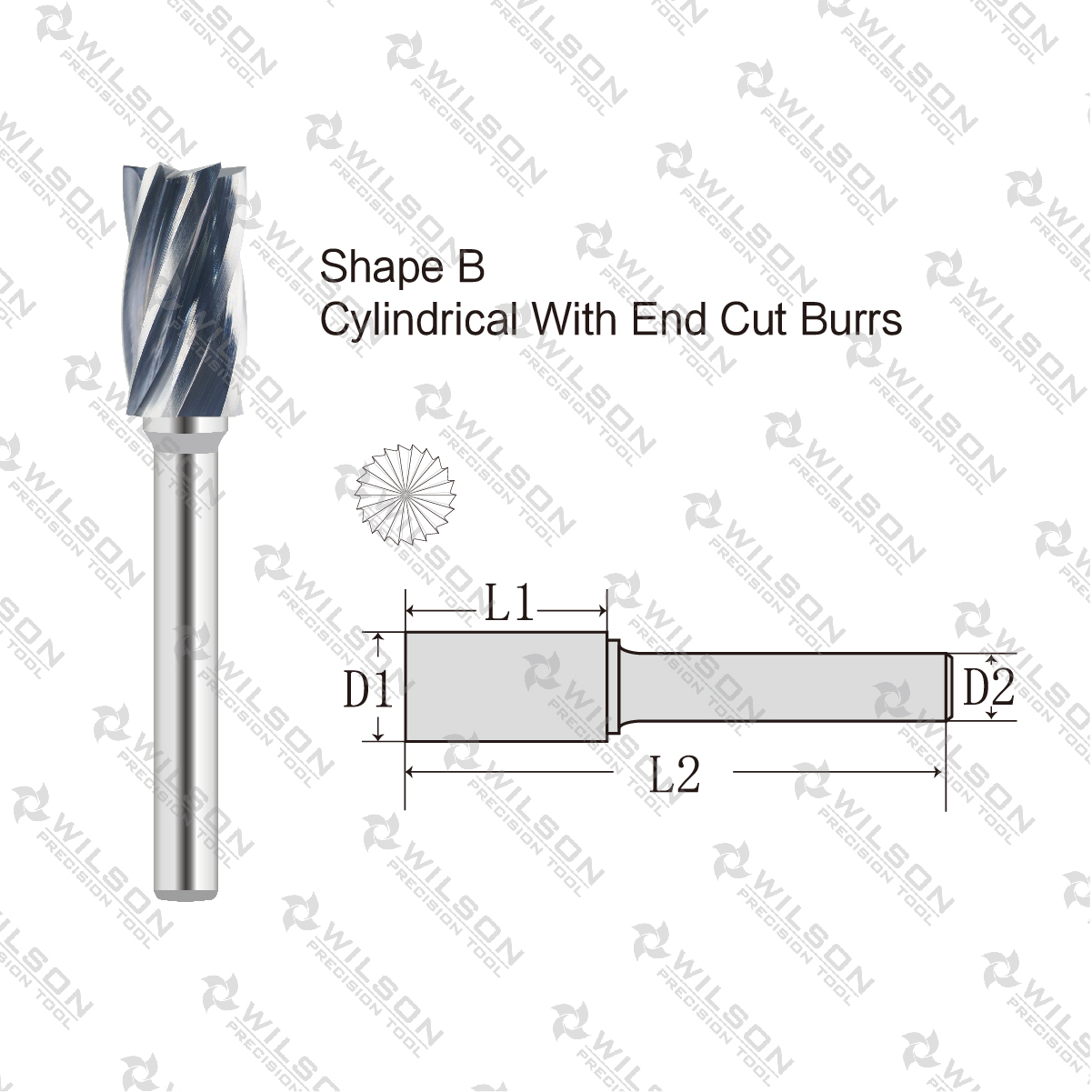 Shape B: Cylindrical With End Cut - ALU Cut